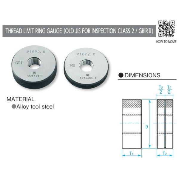 Dưỡng đo ren ngoài M12x1.25-GRIR II, Niigata Seiki GRIR2-12125 3 Dưỡng đo ren ngoài M12x1.25-GRIR II, Niigata Seiki GRIR2-12125 - Ảnh 2
