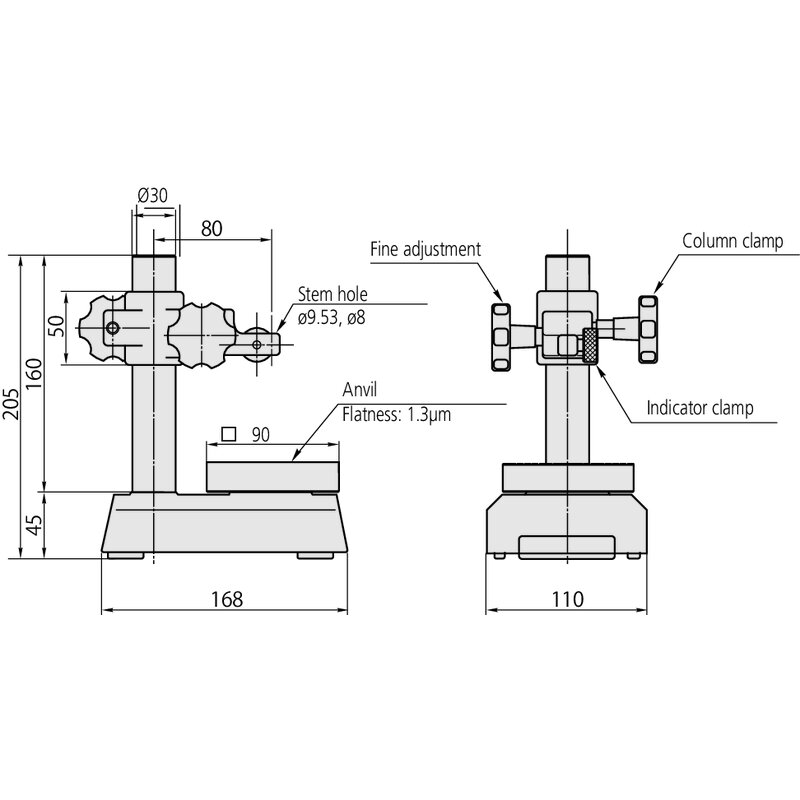 Đế gá đồng hồ so granite 150x100x40mm Mitutoyo 912-101 4 Đế gá đồng hồ so granite 150x100x40mm Mitutoyo 912-101 - Ảnh 2