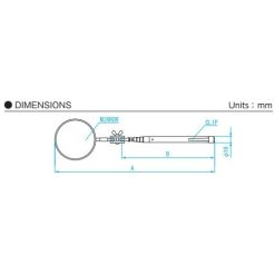 Gương soi kỹ thuật ɸ60mm Niigata Seiki IMTR-60R 5 guong soi ky thuat oval 50x25mm niigata seiki imtr 50k 1
