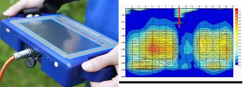 Máy dò nước ngầm bản đồ tự động PQWT-TC150 độ sâu 150m 10 may do nuoc ngam ban do tu dong pqwt tc150 7