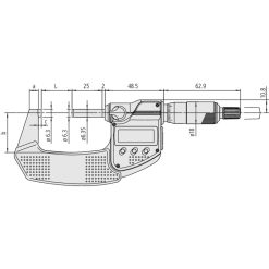 Panme Điện Tử Đo Ngoài 25-50mm Mitutoyo 293-241-30 11 panme dien tu do ngoai mitutoyo 75 100mm 293 243 30 1