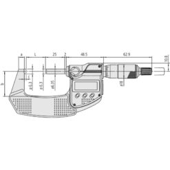 Panme Điện Tử Đo Ngoài 0-25mm Mitutoyo 293-240-30 11 panme dien tu do ngoai mitutoyo 75 100mm 293 243 30 1