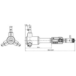 Panme Đo Lỗ 3 Chấu Điện Tử Metric, 275-300mm, IP65, TIN Mitutoyo 468-181 7 panme do lo 3 chau dien tu metric 275 300mm ip65 tin mitutoyo 468 181 1