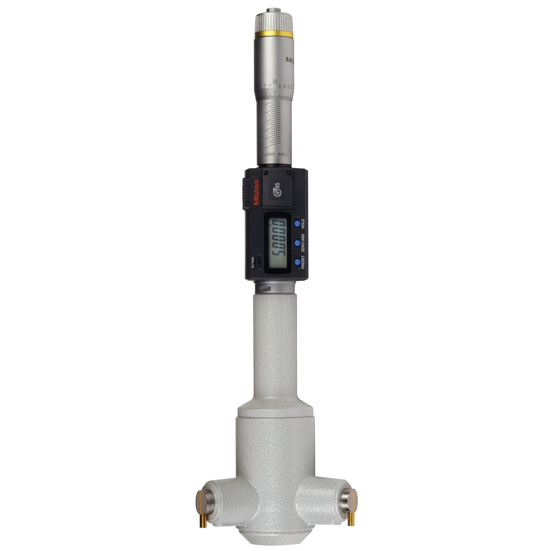 Panme Đo Lỗ 3 Chấu Điện Tử Metric/Metric, 4-5", IP65, TIN Mitutoyo 468-274 5 Panme Đo Lỗ 3 Chấu Điện Tử Metric/Metric, 4-5", IP65, TIN Mitutoyo 468-274