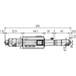 Panme Đo Trong Dạng Thanh Nối Điện Tử Inch/Metric, 8-40" Mitutoyo 337-303 6 panme do trong dang thanh noi dien tu 8 80 mitutoyo 339 304 1