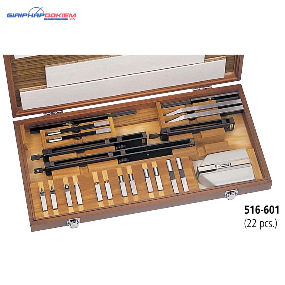 Bộ gá kẹp căn mẫu 22 chi tiết Mitutoyo 516-601 2 Bộ gá kẹp căn mẫu 22 chi tiết Mitutoyo 516-601