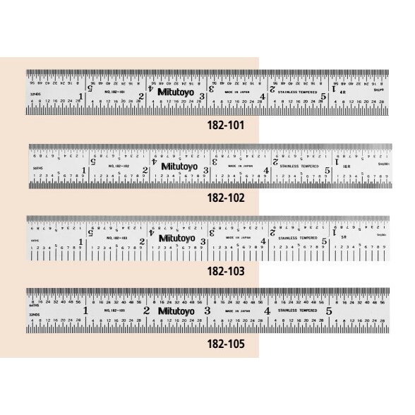Thước Lá Thép 12", Inch Mitutoyo 182-221 4 Thước Lá Thép 12", Inch Mitutoyo 182-221 - Ảnh 2