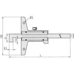 Thước cặp đo sâu cơ khí 0-200mm, 0,02mm Mitutoyo 527-412 14 thuoc cap do sau co khi 0 300mm 0 02mm mitutoyo 527 413 4