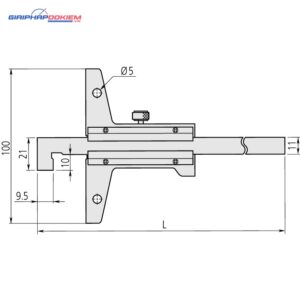 Thước cặp đo sâu cơ khí 0-200mm, 0,05mm Mitutoyo 527-402 14 thuoc cap do sau co khi 0 300mm 0 02mm mitutoyo 527 413 4