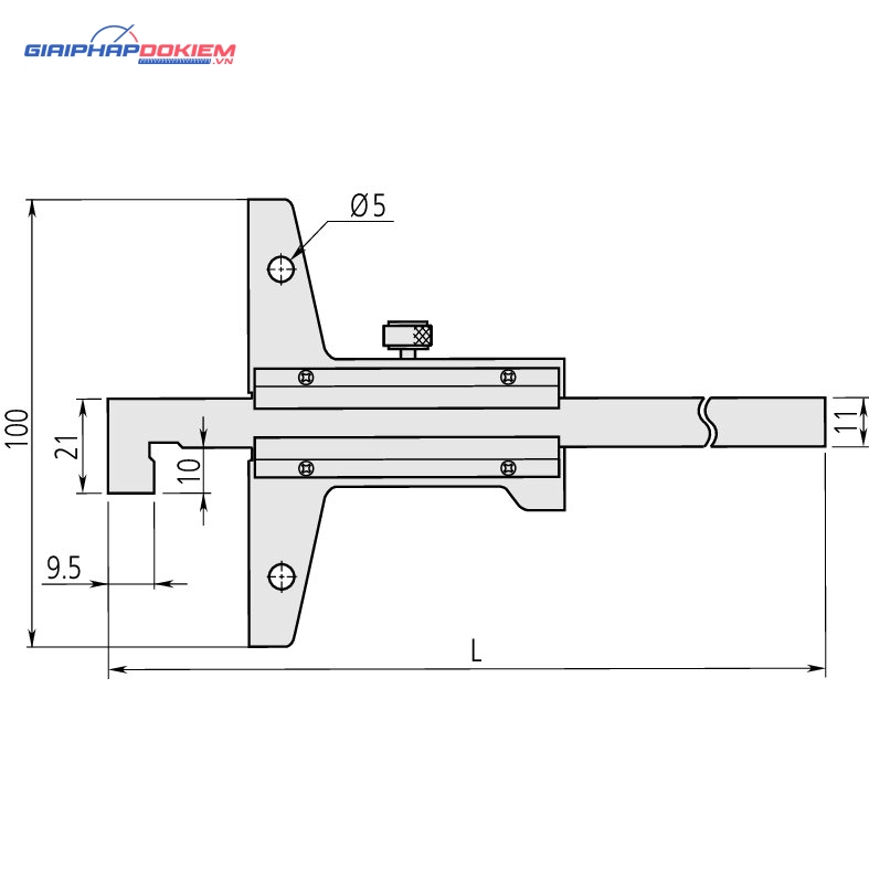 Thước cặp đo sâu cơ khí 0-150mm, 0,05mm Mitutoyo 527-401 8 Thước cặp đo sâu cơ khí 0-150mm, 0,05mm Mitutoyo 527-401 - Ảnh 4