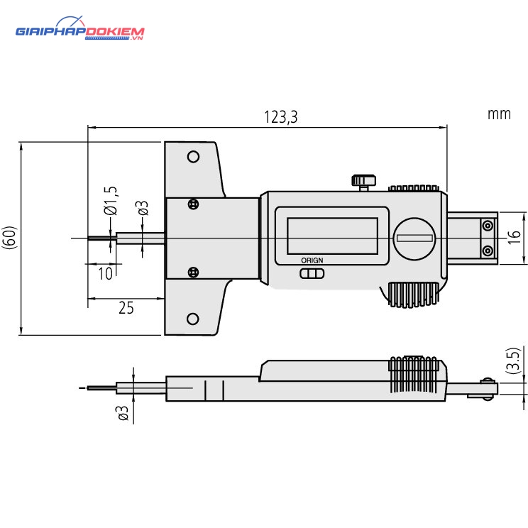 Thước cặp đo sâu điện tử Inch/Metric, 0-1", 0,0005"/0,01mm Mitutoyo 571-200-20 10 Thước cặp đo sâu điện tử Inch/Metric, 0-1", 0,0005"/0,01mm Mitutoyo 571-200-20 - Ảnh 5
