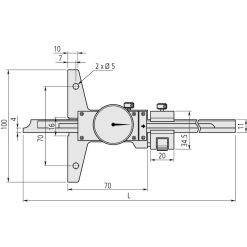 Thước cặp đo sâu đồng hồ 0-200mm, 0,05mm Mitutoyo 527-302-50 14 thuoc cap do sau dong ho 0 300mm 0 05mm mitutoyo 527 303 50 4