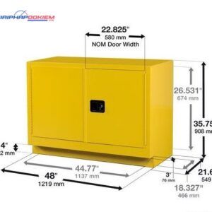 Tủ an toàn 2 cửa cho sản phẩm dễ cháy Ecosafe MB18 8 giaiphapdokiem vn 547