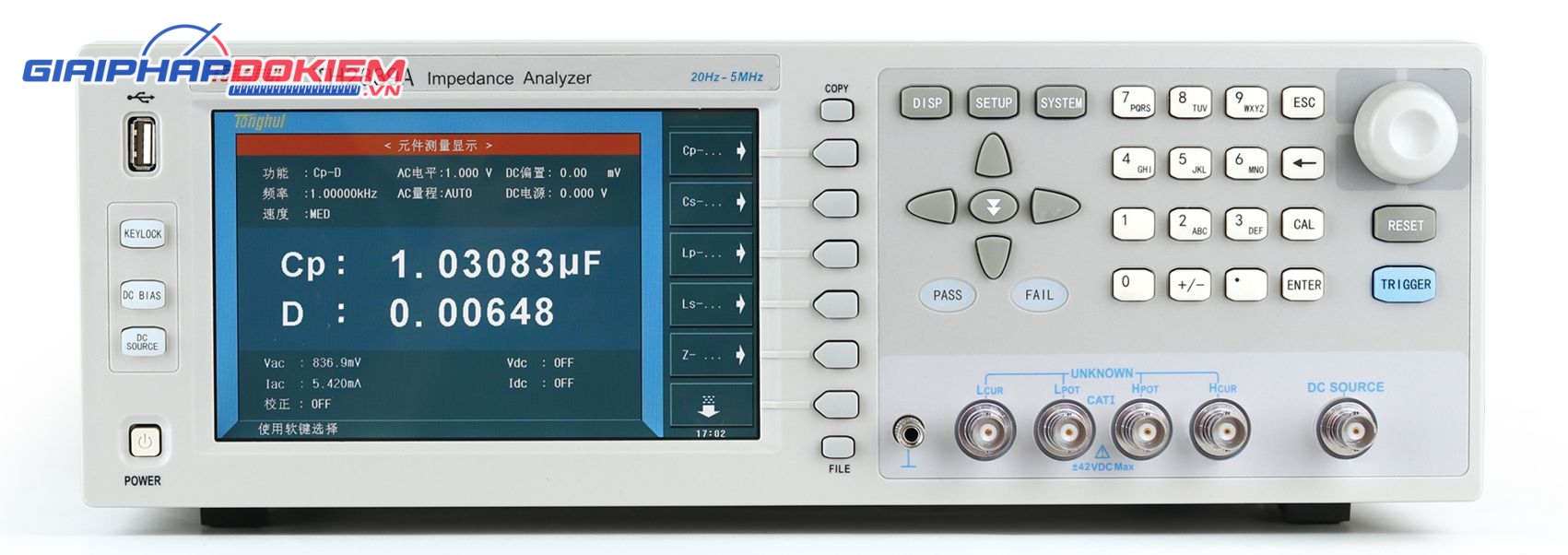 Máy đo trở kháng linh kiện TongHui TH2839A 5MHz 9 may do tro khang linh kien tonghui th2839a 5mhz tonghui th2839a pic01 cmvd