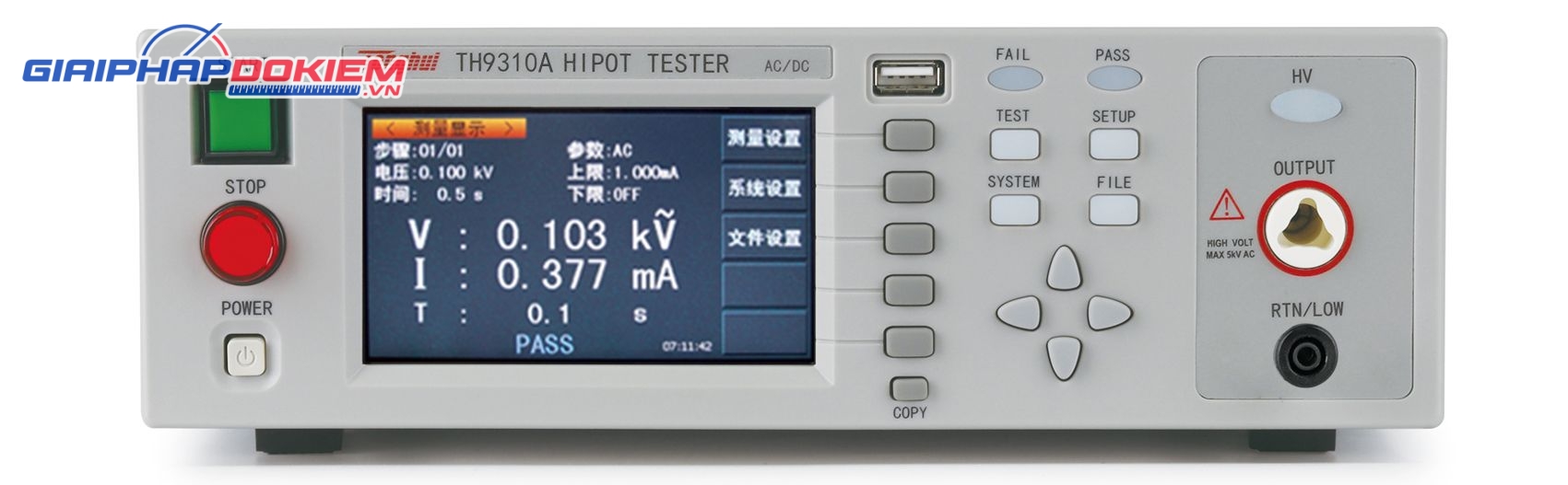 Máy kiểm tra an toàn điện Tonghui TH9310A 5kVAC/6kVDC 6 may kiem tra an toan dien tonghui th9310a 5kvac6kvdc 20191210152631 664