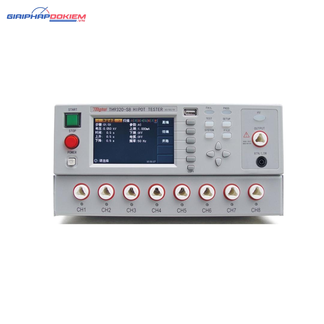 Máy kiểm tra Hipot Tonghui TH9320S8 Hipot tester 5kV/AC 4 Máy kiểm tra Hipot Tonghui TH9320S8 Hipot tester 5kV/AC
