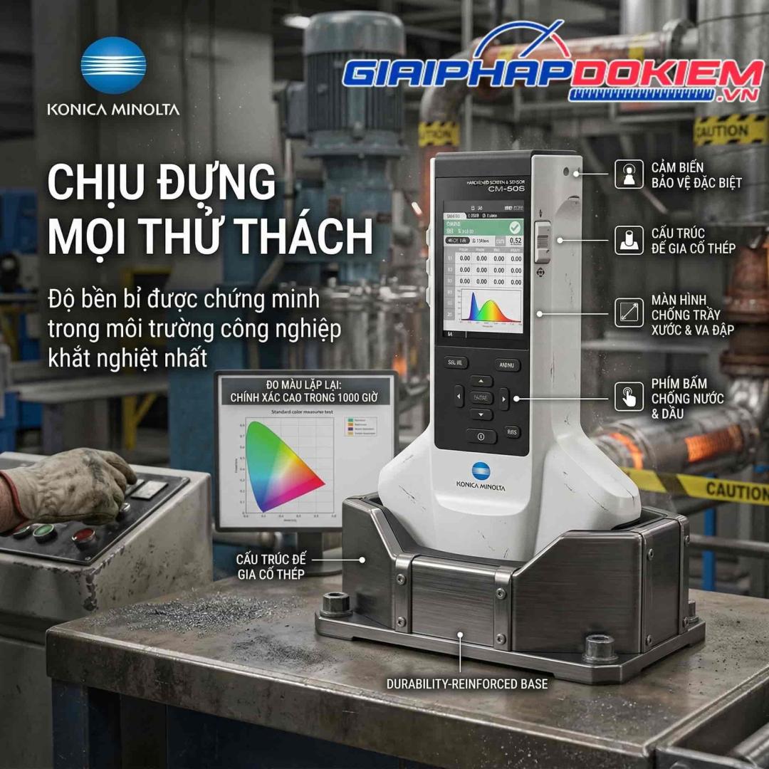 Máy đo màu Konica Minolta có độ bền đạt chuẩn công nghiệp