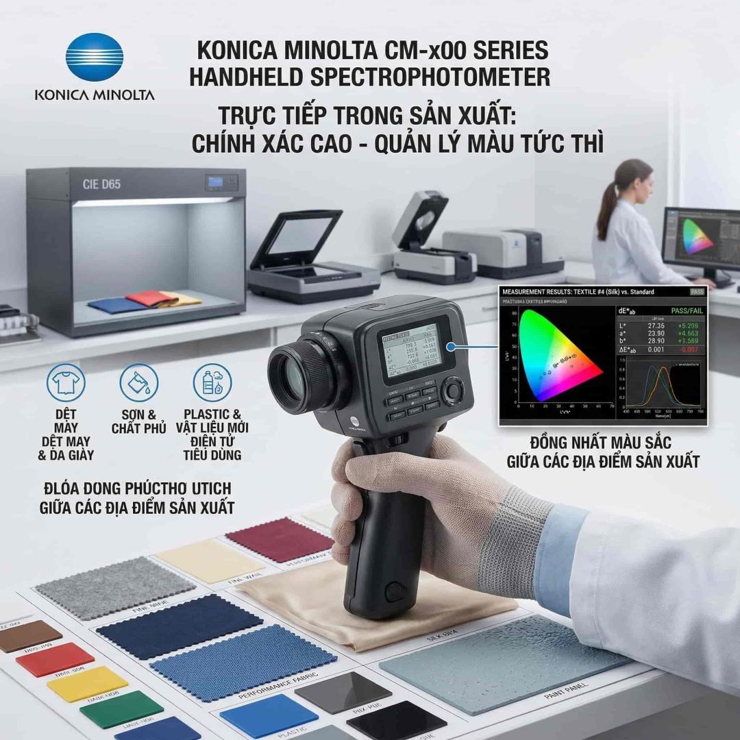 Ứng dụng máy đo màu Konica Minolta trong đời sống và sản xuất
