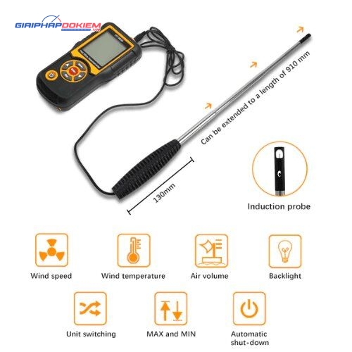 Máy đo tốc độ gió HTI HT-9830 11 Máy đo tốc độ gió HTI HT-9830 - Ảnh 8