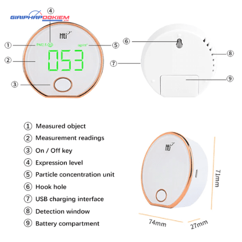 Máy Đo Chất Lượng Không Khí PM2.5 HTI HT-403 8 Máy Đo Chất Lượng Không Khí PM2.5 HTI HT-403 - Ảnh 5