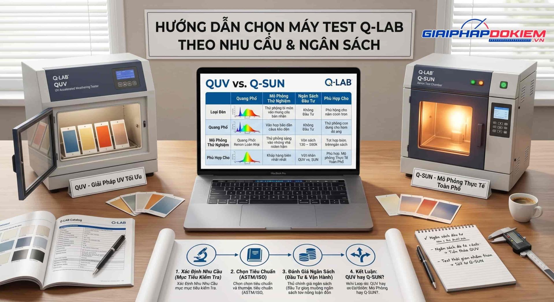 Test Độ Bền Sơn Ngoài Trời Q-LAB: Giải Pháp Tối Ưu Cho Ngành Sơn 20 Hướng dẫn cách lựa chọn máy test độ bền sơn ngoài trời Q-LAB phù hợp