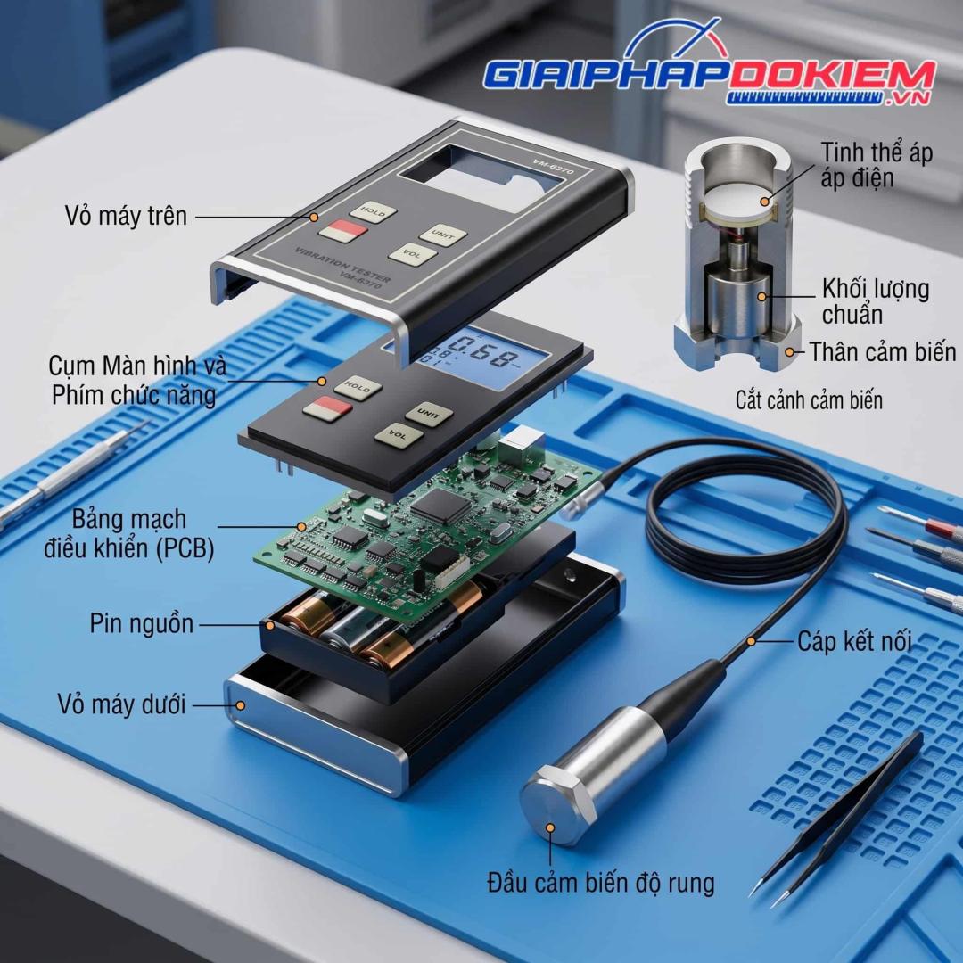 Cấu tạo của máy đo độ rung