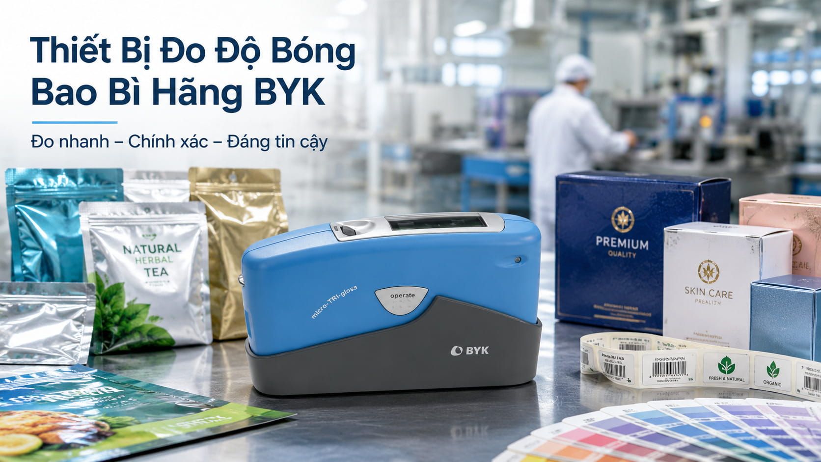 Giới thiệu về thiết bị đo độ bóng bao bì hãng BYK