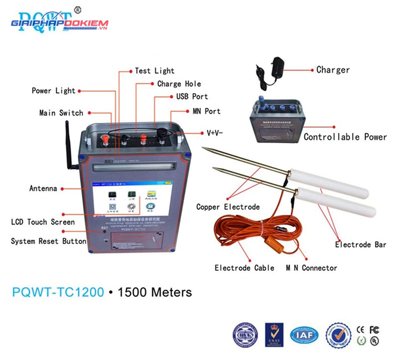Máy dò nước ngầm PUQI PQWT-TC1200 8 kênh đo 10 Máy dò nước ngầm PUQI PQWT-TC1200 8 kênh đo