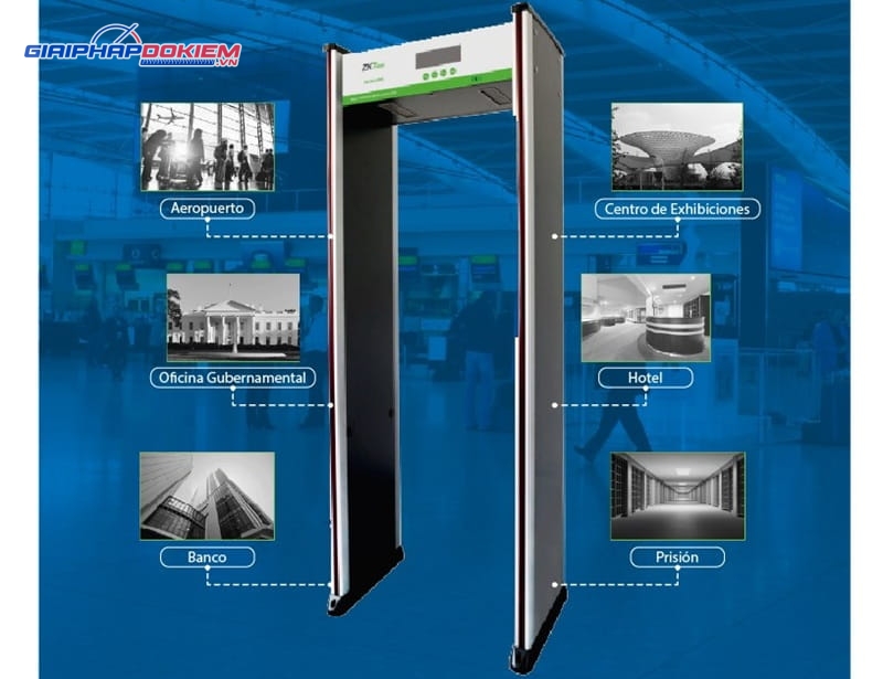 Cổng dò kim loại 18 vùng ZK-D2180 12 Cổng dò an ninh ZK-D2180 được ứng dụng tại nhiều nơi khác nhau