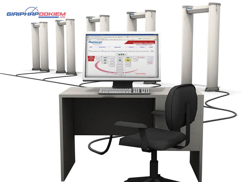 Cổng dò kim loại sân bay Rapiscan 6E 9 Công nghệ điều khiển từ xa MentorNet 3 Pro Web của Rapiscan 6E
