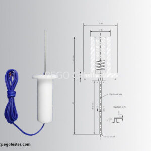 Đầu dò thử nghiệm IEC60884-1 20N dây 3mm bằng kim loại và nylon