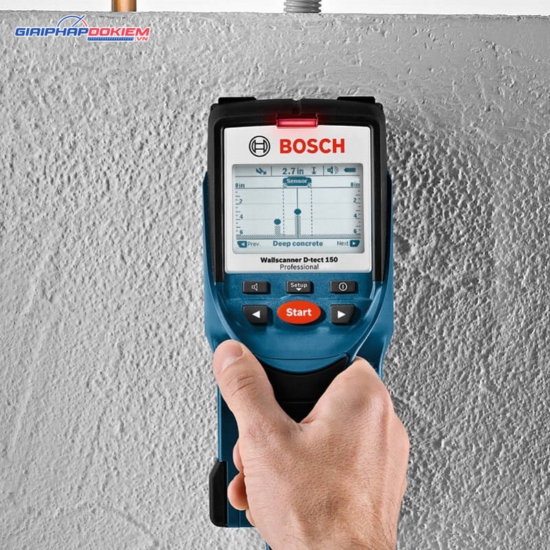 Máy dò ống nhựa, gỗ, kim loại, dây điện Bosch D-tech150 4 Máy dò ống nhựa, gỗ, kim loại, dây điện Bosch D-tech150 - Ảnh 2