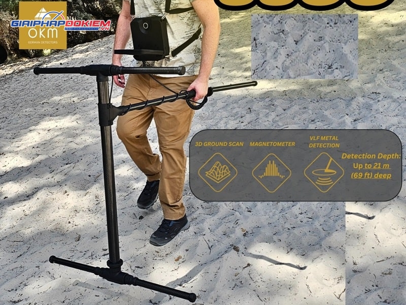 Máy dò kim loại 3D dưới lòng đất OKM eXp 5500 Pro 13 Máy dò kim loại 3D dưới đấy OKM eXp 5500 Pro hoạt động đa tính năng