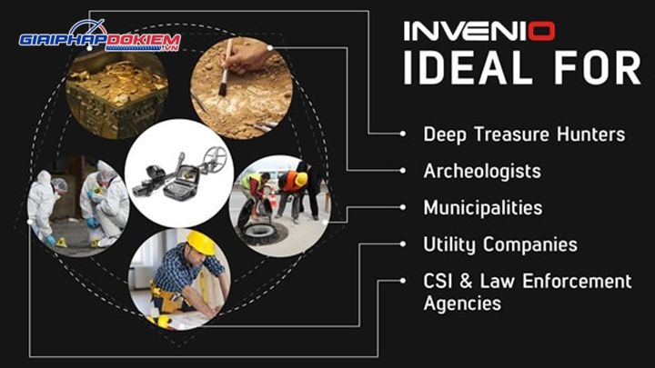 Máy dò kim loại 3D Nokta Makro Invenio cảm biến IPTU 13 Máy dò kim loại 3D Invenio chính hãng