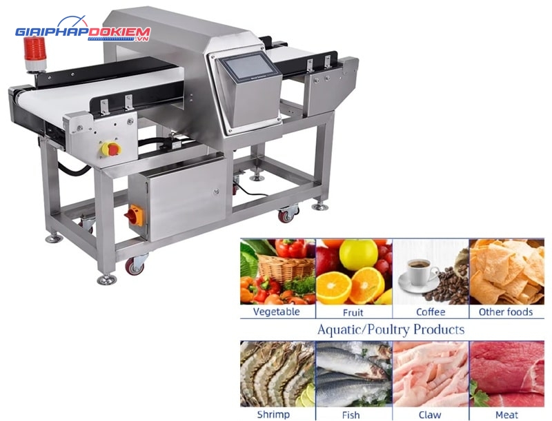 Máy dò kim loại băng tải thực phẩm CQ910K 15 Máy dò kim loại trong thực phẩm CQ910K dùng kiểm tra nhiều loại thực phẩm
