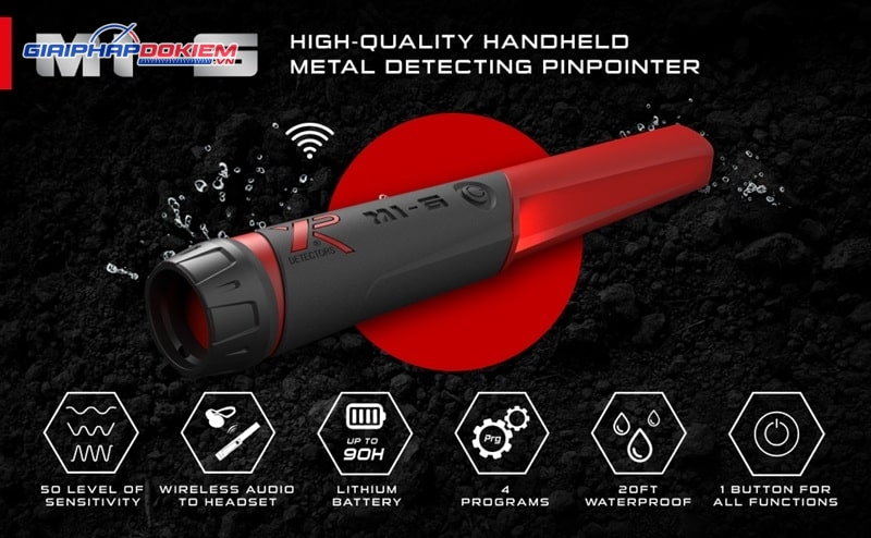 Máy dò kim loại XP Deus II kèm Pinpointer MI-6 23 Tay dò XP Pinpointer MI-6 hiện đại hỗ trợ xác định mục tiêu chính xác
