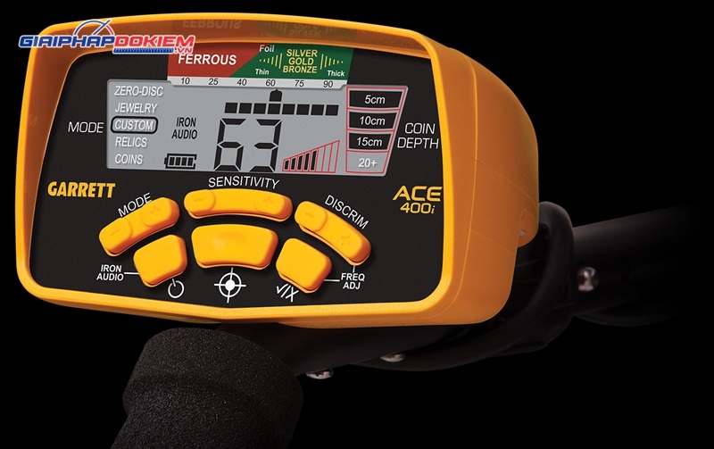Máy dò kim loại dưới lòng đất Garrett ACE 400i 15 Garrett ACE 400i có mức tần số 13kHz đảm bảo dò chính xác