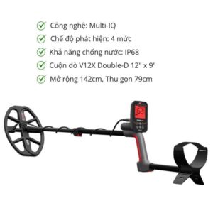 Máy dò kim loại Vanquish 560 màn hình LCD có chế độ Pinpoint 7 may do kim loai vanquish 560 do ben cao gia ca canh tranh p2109 1784854615774