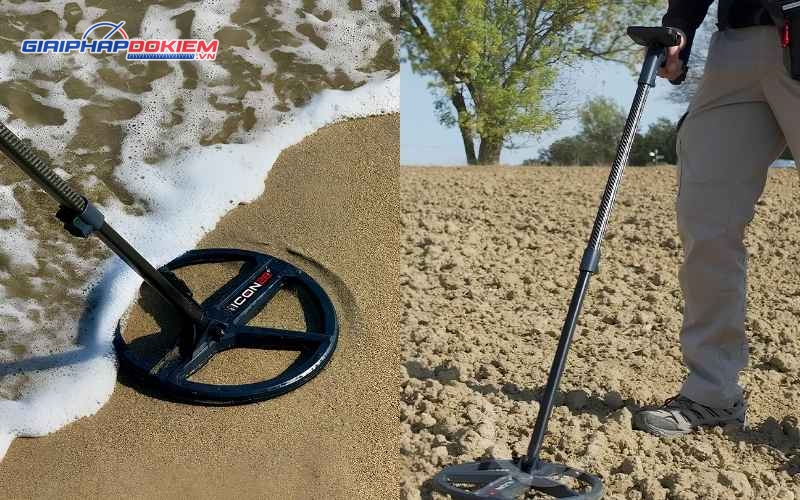 Máy dò kim loại dưới lòng đất XP ICONX đa tần số đồng thời 14 Máy dò kim loại dưới lòng đất XP ICONX đạt chuẩn chống nước IP68