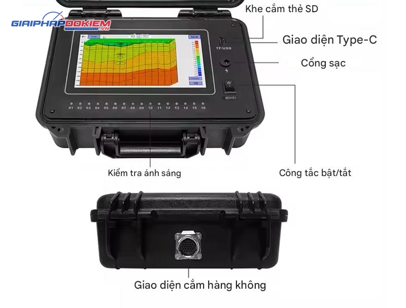Máy dò nước ngầm OH TYMWT TYM-D Series đa tần số 16 kênh 11 Các nút cơ bản trên máy dò nước ngầm OH TYMWT TYM D Series