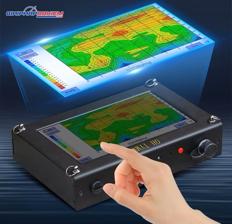 Máy dò nước ngầm OH TYMWT TYM-S Series độ sâu 100 - 3000m 7 Máy sử dụng màn hình cảm ứng