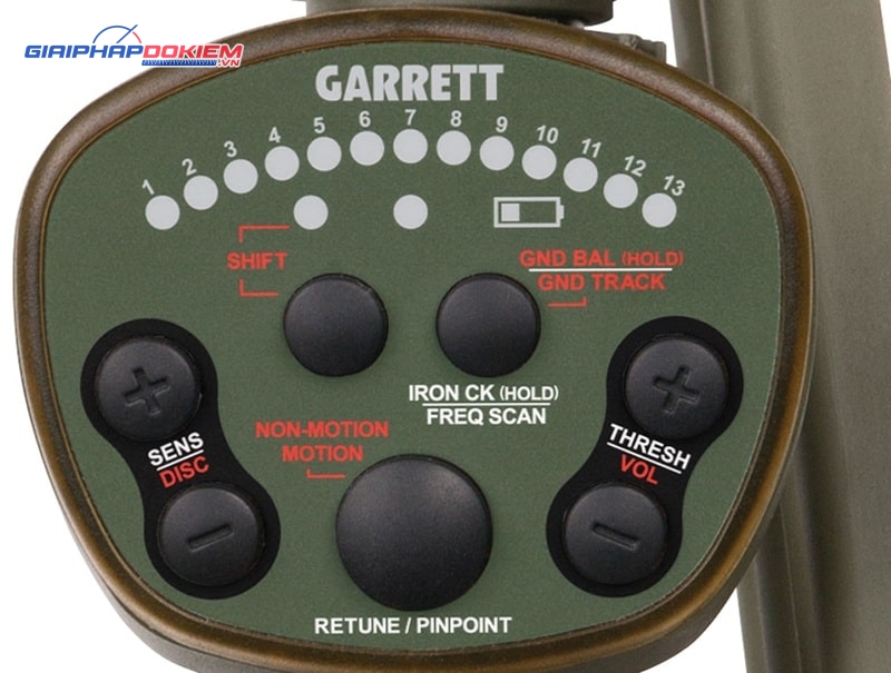 Máy dò kim loại, vàng bạc Garrett ATX - 4 chế độ tìm kiếm 8 Bảng giao diện dễ điều chỉnh