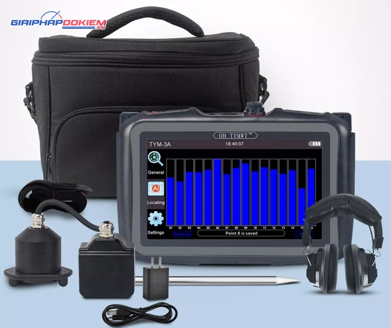 Máy phát hiện rò rỉ nước OH TYMWT TYM-3A màn hình cảm ứng 7 inch 15 Bộ sản phẩm máy dò rò rỉ nước TYM-3A