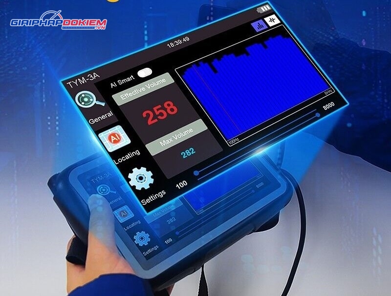 Máy phát hiện rò rỉ nước OH TYMWT TYM-3A màn hình cảm ứng 7 inch 12 Máy phát hiện rỏ rỉ nước OH TYM TYM-3A hiện đại