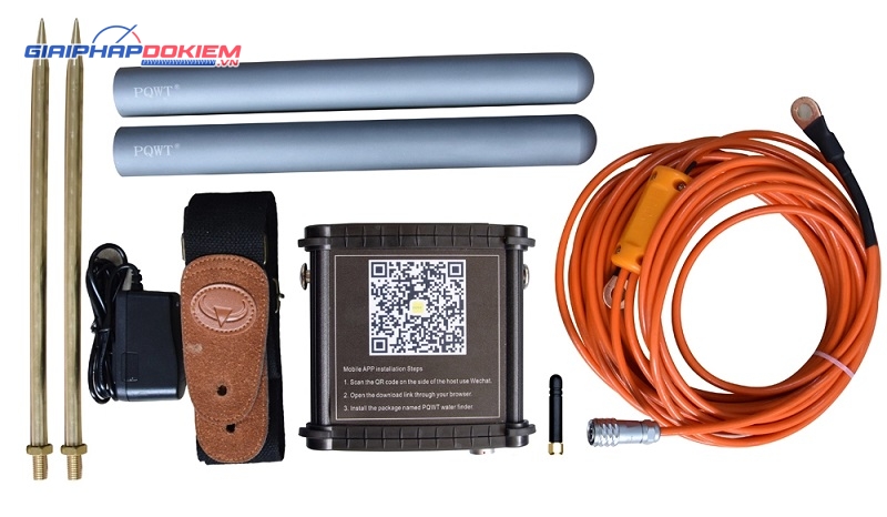 Máy dò nước ngầm PQWT-M400 độ sâu 400 mét kết nối điện thoại di động 7 Bộ sản phẩm máy dò nước ngầm PQWT-M400 độ sâu 400 mét