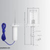 Đầu dò thử nghiệm IEC60884-1 20N dây 3mm bằng kim loại và nylon