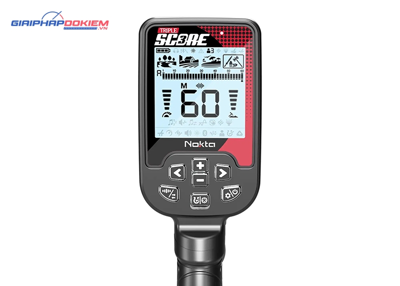Máy dò kim loại dưới lòng đất Nokta Triple Score PRO PACK 15 Màn hình LCD có đèn nền