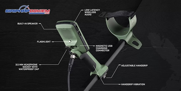 Máy dò kim loại dưới lòng đất Minelab X-terra Pro 15 Thiết kế gấp gọn tiện lợi của Minelab X-terra Pro